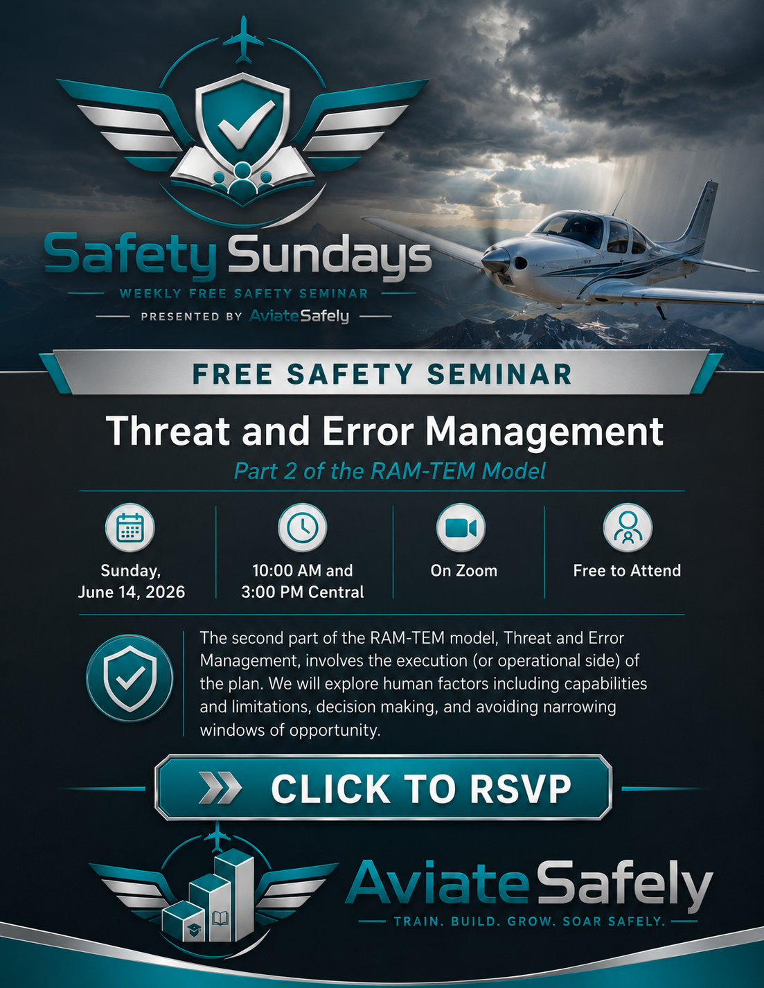Threat and Error Management seminar flyer